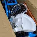 Kids Trike Bike Stroller- Double Tricycle Easy for Toddler with Removable Push Handle,Safety Harness,High Carbon Steeltrike Frame,Boys and Girls Ages Year Old,Blue