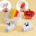 Halloween HairClaw Clips Halloween Pumpkin Ghost Candy Corn Charm Hair Clips for Women Festive Ponytail Clip Medium Hair Clip for Thin Thick Hair Halloween Decoration Hair Accessory Gifts