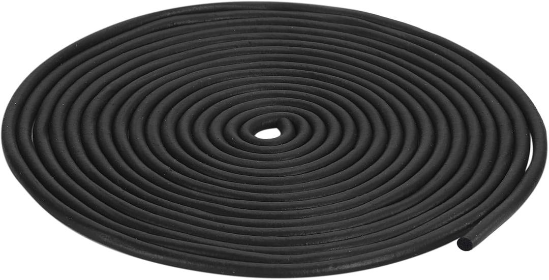 uxcell Foam Rubber Weather Seal Strip, 4mm(5/32") Diameter 7.5 Meters (24.61Ft) Long Round EPDM Rubber for DIY Gasket, Warehouse, Pads, Foam Tubing, Crafts