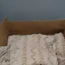 Bedsure Tufted Boho Comforter Set King Size - Khaki Boho Bed Set, GentleSoft 3 Pieces Farmhouse Shabby Chic Embroidery Bedding, Gifts for Woman, Soft Jacquard King Comforter for All Seasons (09 - Khaki - Elegant)