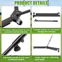 Heavy Duty Baseball Ball Picker, 45" Wide Roller Adjustable Handle (24"-42") 5kg Steel Frame with Smooth Casters for Grass Turf Clay, Indoor, Efficient Baseball Softball Collection