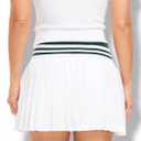 IBL LiveShine Golf Skorts for Women, Pleated Tennis Skirts Inner Shorts with Pocket Ringer Waist Casual Activewear (White, S)
