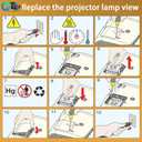 NP23LP Projector Lamp with Housing for NEC NP-P401W NP-P501X NP-P451X NP-P451W Quality Lamp Replacement Projector Lamp