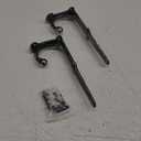 Metal Wall Shelf Brackets 8 Inch with Hooks Heavy Duty Brackets for Floating Shelves, Cast Iron Shelf Bracket Black 2 Pack