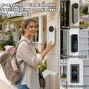 WiFi Wireless Doorbell Chime,Compatible with Google Nest Ring Blink No Wiring Needed, Easy Setup, Work with Alexa,No Range Limits,5-Volume, Supports 99+ Chimes, for Large Home Villa Apartment