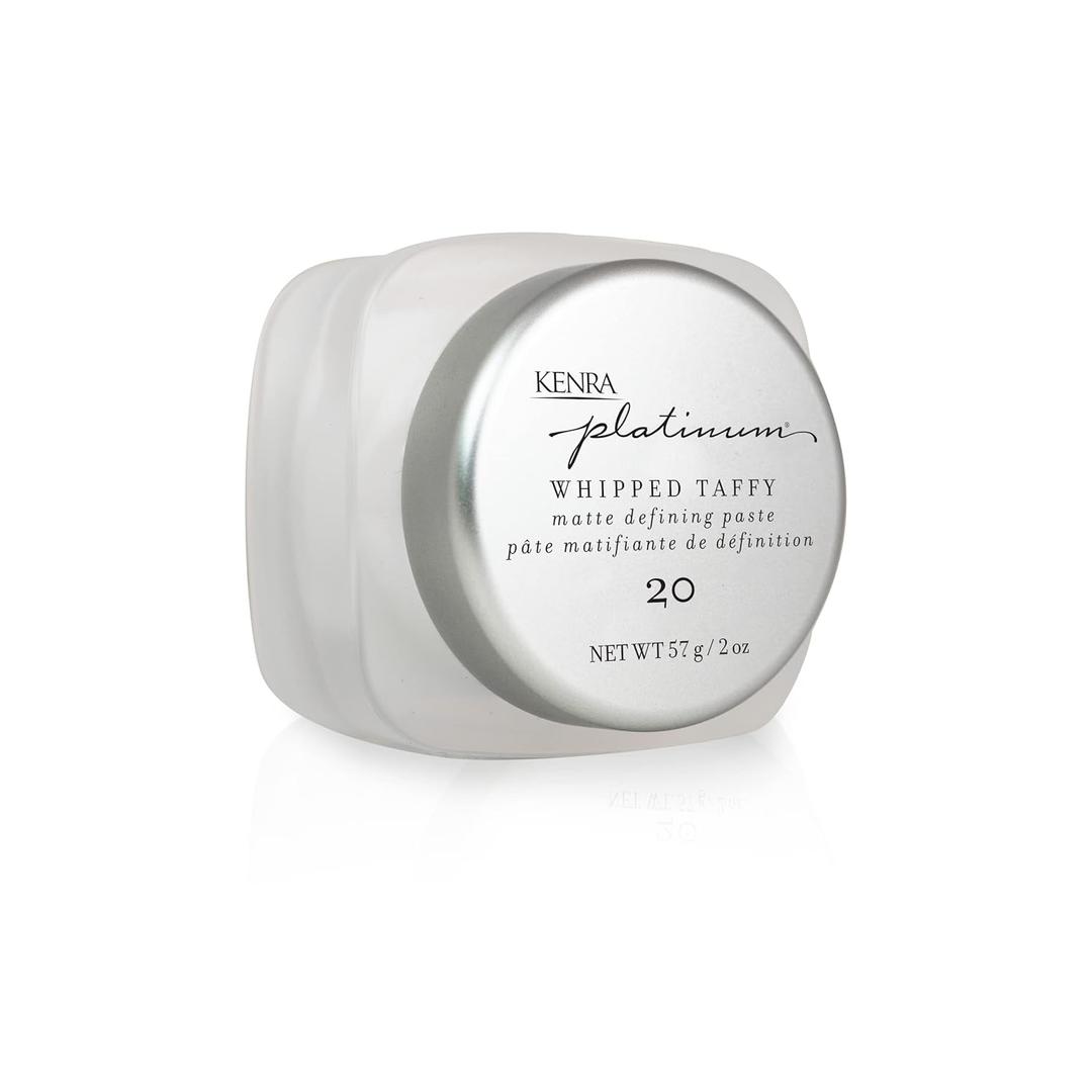 Kenra Platinum Whipped Taffy 20 | Matte Defining Paste | Delivers An Ultra-Matte, Firm Hold Finish | Sculpts, Smooths & Texturizes Styles | All Hair Types (2 Ounce (Pack of 1))
