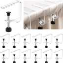 12 Pieces Adjustable Tablecloth Clips Clear, Suitable for Tables 0.4 to 1.96 Inch Thick. Strong and Stable Grip to Prevent Tablecloth Slippage. Damage-Free Table Cloth Holder Clips, Easy to Install.