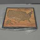 flinelife Cork Board Usa Travel Map With Pins, 12x10, Medium Size, Map of United States, Perfect For Couples and Families Gift (Our Adventures)