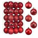 RoseCraft 30PCS Christmas Ball Ornaments, 2.36" Red Shatterproof Ornament Set for Christmas Tree Hanging Decorations, for Home Holiday Xmas Party Decor.