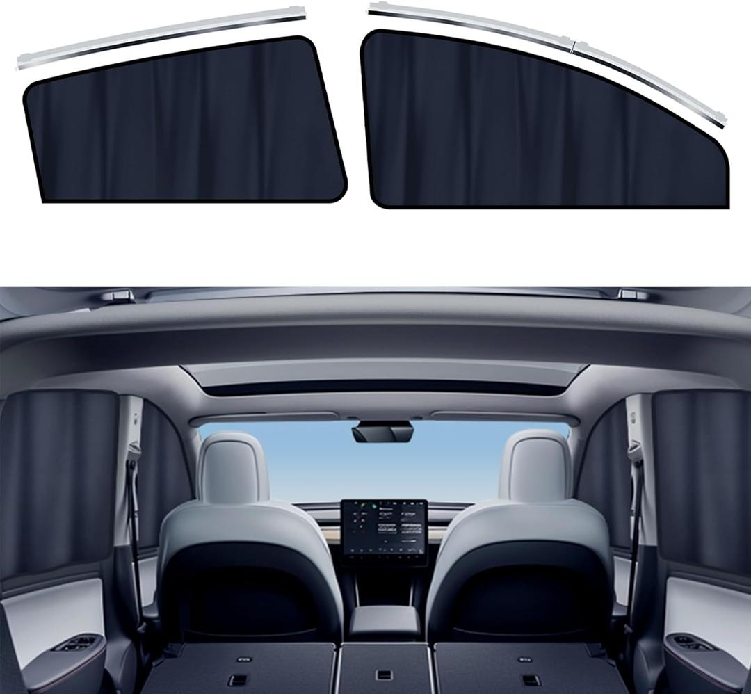 Tesla Model 3 Sunshade, Magnetic Side Window Sun Shade, Car Window Privacy Shade for Baby, Removable Curtains, Model 3 Accessories 2025