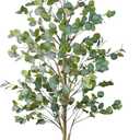 Caxchiling Faux Eucalyptus Tree 6FT, Artificial Potted Tree for Indoor Outdoor, Fake Floor Plants with Natural Wood Trunk, Home Office Living Room Bedroom Decor