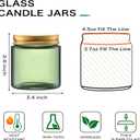 Danmu 3oz Glass Candle Jars,Candle Jars for Making Candles,Wedding,Baby Shower,Party Favors Decoration 24 Pack (Gold Lid)