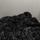 Bean Bag Chair Cover for Adults Kids Comfy Fluffy Giant Round Beanbag Cover Floor Chair Cover for Stuffed Animals Storage, 7FT, Black