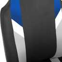 FH Group Front Set Cloth Car Seat Covers for Bucket Seats, 1-Piece Seat Cover, Universal Fit, Airbag Compatible, SUV, Van Seat Covers, Blue
