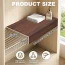 5 Pcs Wire Rack Covers 28x12x3 inch PVC Pantry Shelf Cover 0.31 inch Thick Removable Closet Wire Rack Shelf Covers,Decoration Kitchen Bathroom Office Shelving(Walnut Color,28x12x3 inch)