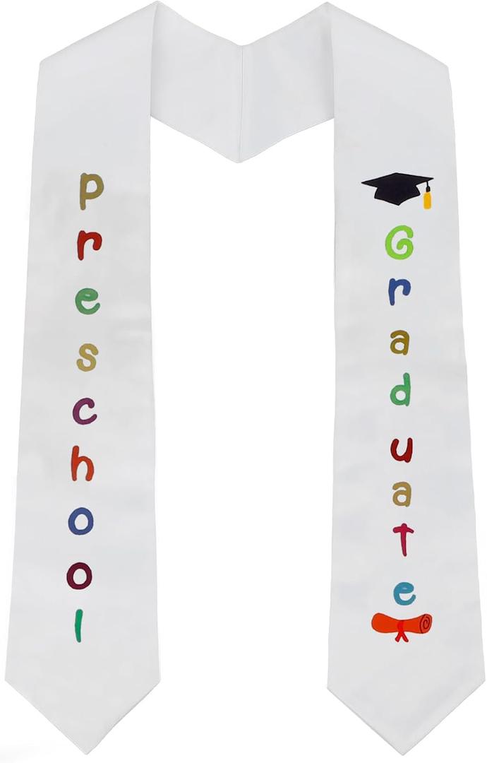 Kindergarten Preschool Graduation Sash,Unisex Kindergarten Preschool Graduation Stole Class of 2026 Grad Stole Gifts