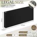2 Pcs 8.5'' x 14'' Landscape 3 Ring Legal Size Binders 1 Inch Round Ring Binders Heavy Duty Economy Holds 8.5 '' x 14'' Paper for Artwork Blueprints, Office, Home, Work Places (Black)