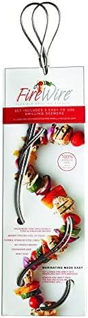 Fire Wire Stainless Steel Flexible Grilling Skewer, Set of 2