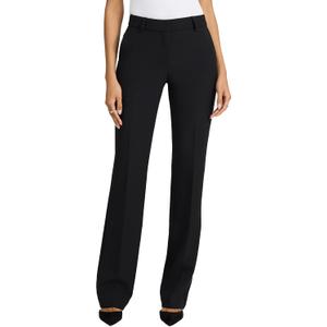 EXPRESS Womens Editor Pants  Mid Rise Stretch Bootcut Style with Comfortable, Flattering Fit for Work or Casual Wear (2, Black)