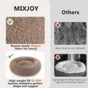 MIXJOY Orthopedic Dog Bed Comfortable Donut Cuddler Round Pet Beds Ultra Soft Washable Dog and Cat Cushion (20''/23''/30'') (23'', Brown)