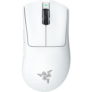 Razer DeathAdder V3 Pro Wireless Gaming Mouse: 64g Lightweight Ergonomic - 30K DPI Optical Sensor - Gen-3 Optical Switches - 8 Programmable Controls - Up to 90 Hr Battery - White (1000 Hz)
