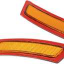 Front Bumper Side Marker Lights Reflector Compatible with 2011-2016 BMW F10/F11 5 Series 528i 528ix 535i 550i(Amber Lens)