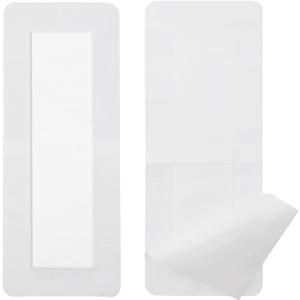 Adhesive Island Wound Dressings Knee Replacement Surgery Breathable Bordered Gauze Large Bandage Patches with Non-Stick Pad for Hip Surgery Abdominal Back Incision 4"x10" (Pack of 20)
