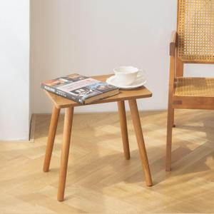 AWASEN Mid Century Modern Side Table, Small End for Living Room Bedroom Office Small Spaces, Modern Side Table Nightstand with Solid Wood, Easy Assembly, (Brown), 11.8 inches x 15.8 inches x 15.8 inches