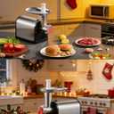 Electric Meat Grinder, Sausage Stuffer with 3 Sausage Tubes, 2 Blades, 3 Plates, 3200W Max, Meat Grinder Heavy Duty for Home Kitchen Use, Stainless Steel (Black)