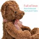 Suepcuddly 20" Posed Teddy Bear Stuffed Animal Cute Plush Toy for Girl Kids (Dark Brown)