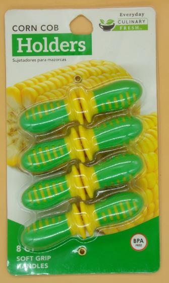 Everyday Culinary Fresh 8 Jumbo Corn Cob Holders - Stainless Steel Prongs
