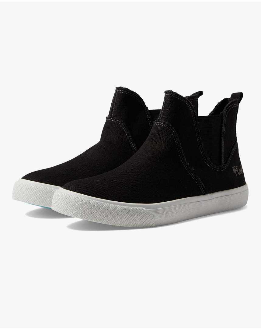 Blowfish Malibu Torta  6.5, Black Color Washed 12 Oz Recycled Canvas