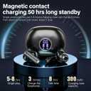 HiFi Stereo Wireless Earbuds, Bluetooth 5.3 with LED Display 50H Playback ENC Noise Canceling IPX7 Waterproof Earphones for Gym/Running/Work