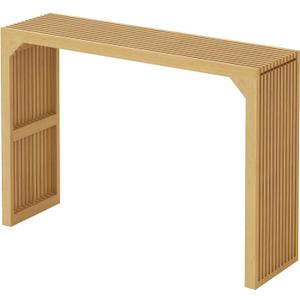ROOMTEC Narrow Console Tables for Entryway, 46" Solid Wood Console Table Behind Couch, Farmhouse Entryway Table with Storage, Console Tables for Living Room, Hallway, Foyer (Nature, Console Table)