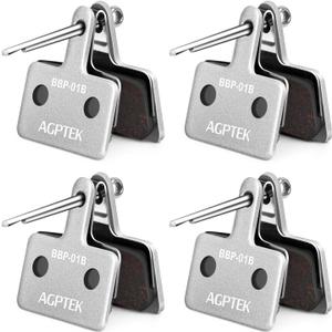 AGPTEK Bike Brake Pads, High-Performance Brake Pads, Disc Brake Pads & Spring (Semi-Metallic&Resin) for Mountain Bike Disc Brakes,Bike Pads Compatible with TRP Tektro Shimano Deore Br