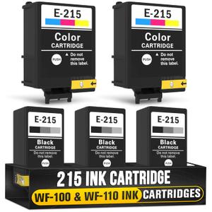 5-Pack Printer Ink Cartridges  3 Black and 2 Tri-Color | Easy-to-Install Inkjet Printer Cartridge Replacements | Sharp Text & Vivid Colors, Value Combo Pack for Home & Office Printing