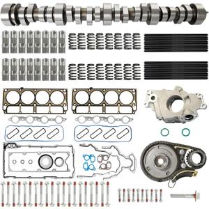 5.3 Sloppy Mechanics Stage 2 Cam Lifters Kit & Head Gasket Bolt Set & Oil Pump & Timing Chain Kit Fit For GM Chevy GMC Cadillac Buick Pontiac LS Trucks/SUVs V8 4.8L 5.3L 6.0L 6.2L 1997-2013