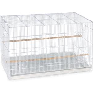 Prevue Pet Products Flight Cage Metal Steel Bird Crate, Multi-Bird Home Stackable Cage for Birds, Home Crate for Extra-Small Pet Parakeets, Finches, and More, White