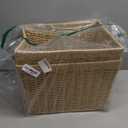 Simplify Large Storage Basket | Dimensions: 15"x 13"x 10" | Dutch Weave Design | Storage Organization | Paper Rope Material | Great Closets | Display