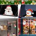 5 x Christmas Peeking Sticker for Car, Reindeer Peeking Car Decals and Stickers Waterproof Vinyl Decal Xmas Decoration Window Bumper Home Wall Truck (Carrot Snowman)