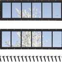 Shed Windows 2 Pack, Transom Windows 10" x 35" with Tempered Glass, Garage Doors Window for Shed, Chicken Coop, Playhouse, Household (Black)