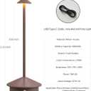 Modern Cordless Table Lamp Set of 2, Portable LED Desk Lamps, 5000mAh Rechargeable Battery Operated Lighting for Bedroom Dining Room Restaurant Coffee Shop Camping Night Light (Brown)