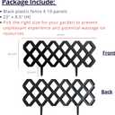 LaLaGreen Garden Edging Border (23x8.5 Inch, 10 Pack) Black Plastic Fence Panels, Landscape Edging for Yard Lawn Patio Pathways Trees, Decorative Flower Bed Borders Outdoor Style Decor