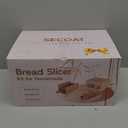 3-in-1 Bread Slicer set for Homemade Bread with Storage Box and Bread Serving Tray for Homemade Bread - Upgrade Bamboo Wooden Bread Slicer Kit - Adjustable Width, Crumb Tray, Cloth Bags