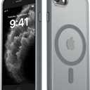 LATVIN for iPhone SE Case 2022(3rd)/2020(2nd), iPhone 8/7 Case, Magnetic Phone Cover, Compatible with MagSafe, Military Grade Protection, Translucent Matte Back, Gray