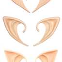 Secaden Cosplay Fairy Pixie Elf Ears Soft Pointed Ears Tips Anime Party Dress Up Costume Accessories