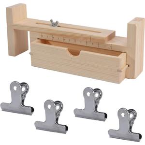 Restynic Paracord Jig Bracelet Maker, Wooden Jig Bracelet Maker with 4 Clips - Adjustable DIY Paracord Braiding Tool for Crafting, Weaving Bracelets, Belts & Keychains