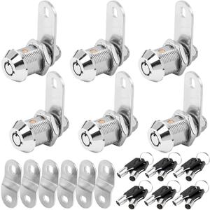 RV Storage Locks - Keyed Alike, 7/8' Fits 9/16' Max Door Thickness, Camper Trailer Cabinet Locks (6 Pack)