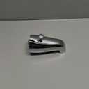 Enhon Tub Spout with Rear Diverter, Bathtub Spout Fitting 1/2-Inch or 3/4-Inch IPS, 5-1/4 Inch Length Bathroom Bathtub Faucet with Adapter, Chrome Finish