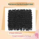 8 Packs Burmese Curly Crochet Hair 14inch Knotless Curly with Spiral Curl Ends Synthetic Hair for Women Pre looped Bohemian Crochet Braids Braiding Crochet Hair Extensions (14inch, 1B)